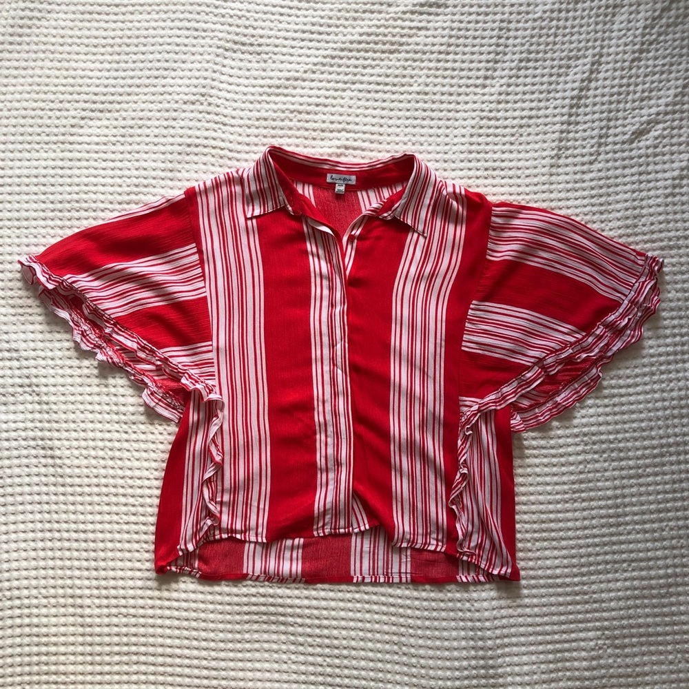 Cropped Flowy Button Down